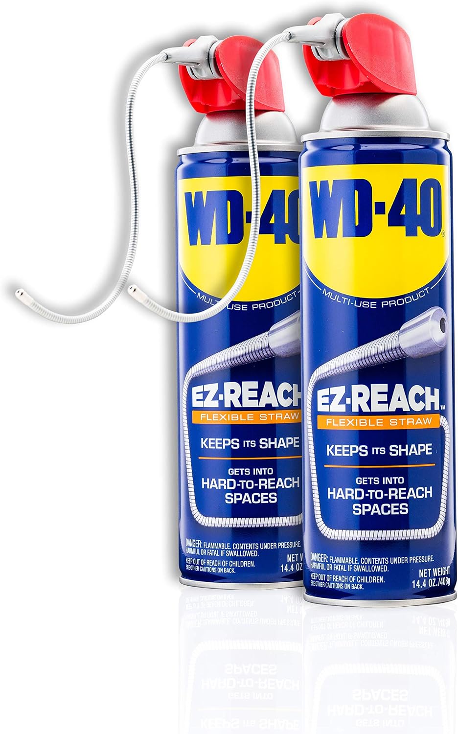WD-40 Classic Product, Multi-Use Product, Flexible Straw, 14.4 OZ [2-Pack]