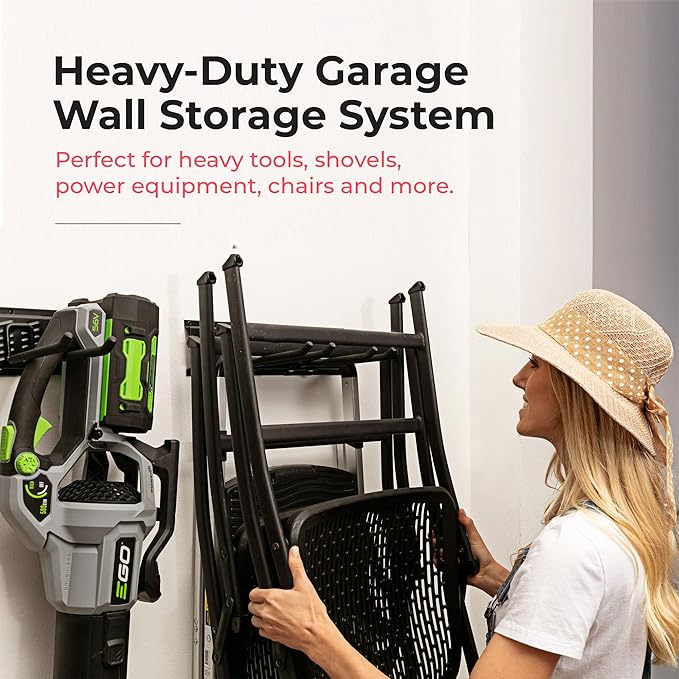 TIDYME Heavy-Duty Garage Wall Storage System | Wall Mounted Tool Organizer Rack - Image 6