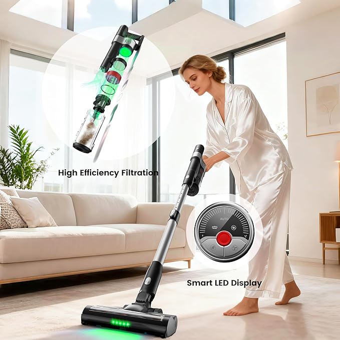 soges Auto-Empty & Self-Charging Cordless Stick Vacuum Cleaner - Image 4