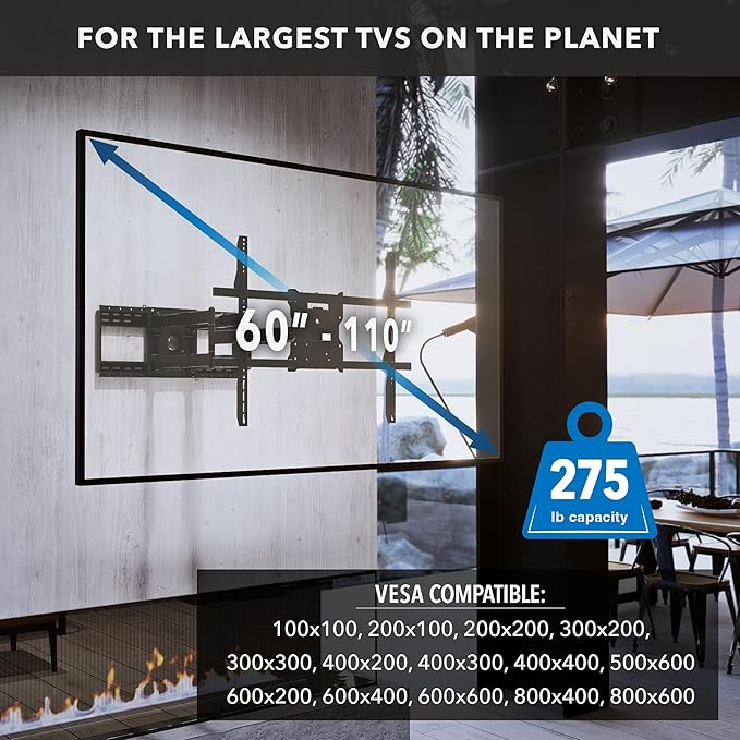 Mount-It! The Beast Outdoor TV Wall Mount, Weatherproof 275 lb Capacity Heavy - Image 6