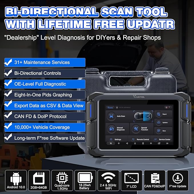 VDIAGTOOL Bidirectional Scan Tool VD70 Lite, OBD2 Scanner Diagnostic Tool - Image 2