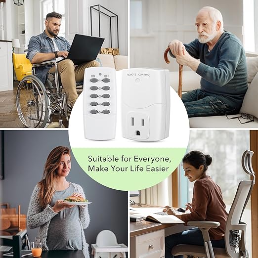 BN-LINK Mini Wireless Remote Control Outlet Switch Power Plug in - Image 4