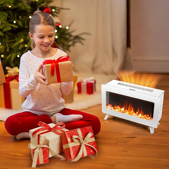 FLAME&SHADE 16 in Small Electric Fireplace Heater - Image 8