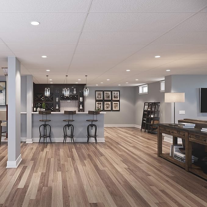 Genesis 2ft x 4ft Stucco Pro White Ceiling Tiles - Image 2