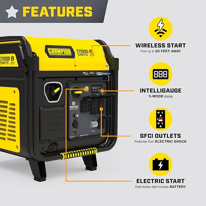 Champion Power Equipment 11, 000-Watt Wireless Remote Start Home Backup - Image 4