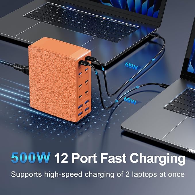 500W USB C Charger Block, 12-Port USB C Charging Station - Image 3