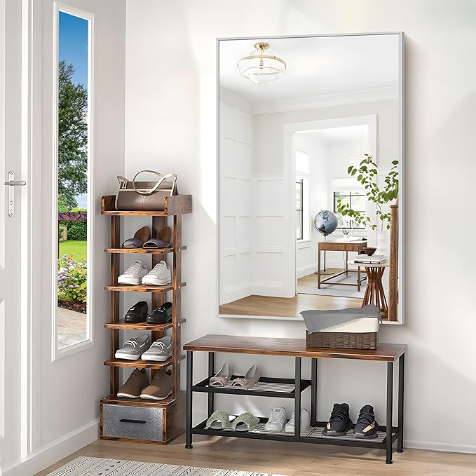 40x60inch Silver Bathroom Mirror, Large Rectangular Wall Mirrors - Image 7