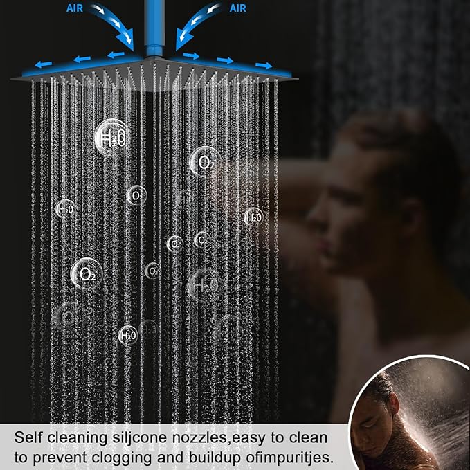KATAIS Shower Faucet Set Matte Black Shower System - Image 3
