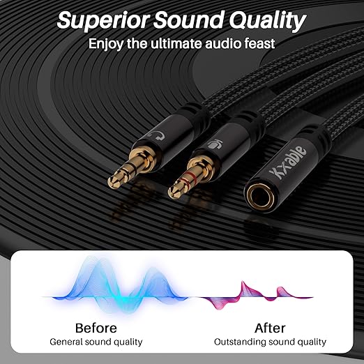 Kxable Headphone Splitter for Computer, 3.5mm Female to Dual 3.5mm Male Audio - Image 5