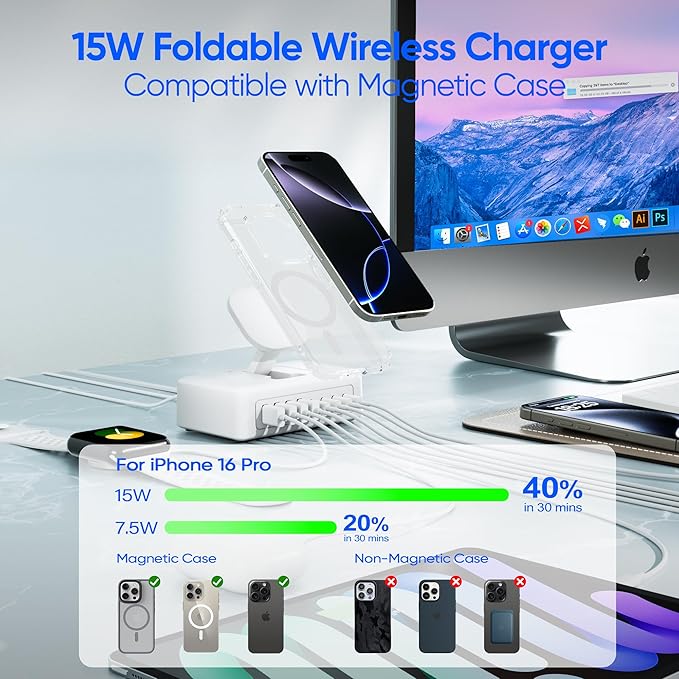 11-in-1 Charging Station USB-C Power Strip, 300W USB C Charger Block, 2AC - Image 5