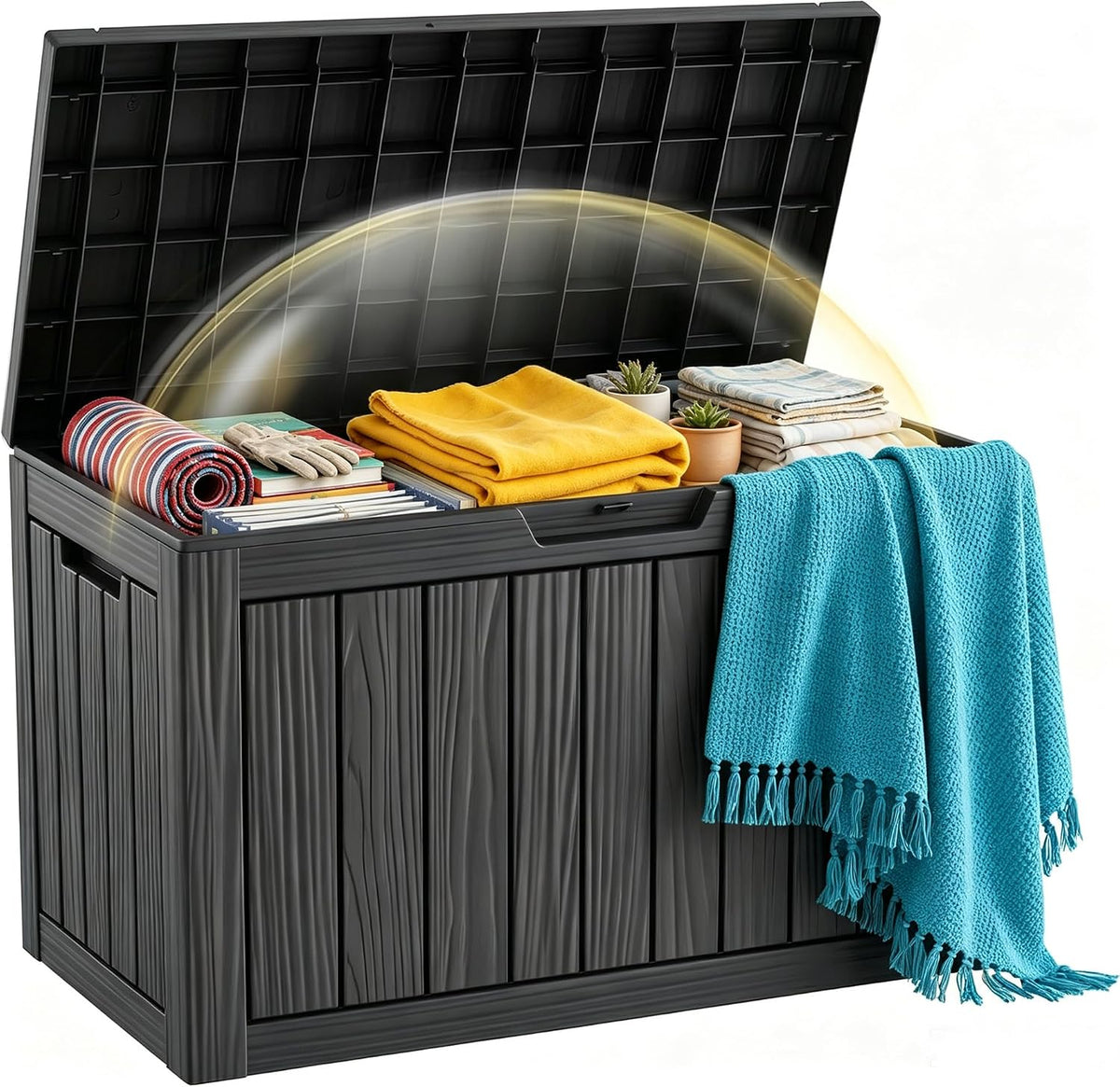 60 gallon outdoor waterproof storage box, uv resistant, main product view
