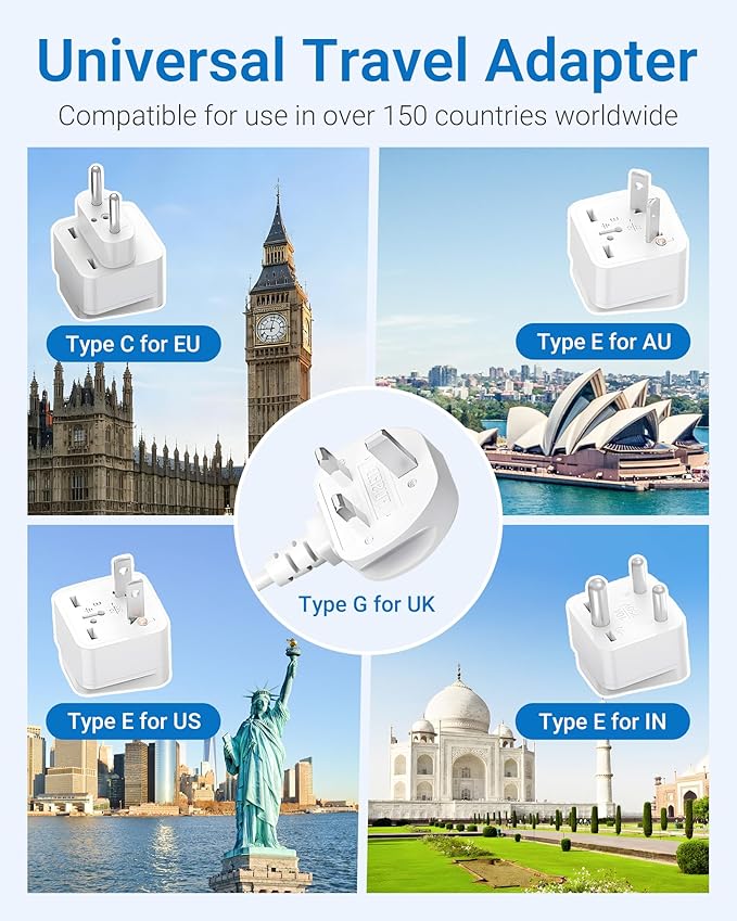 BESTEK Universal Travel Adapter 100-220V to 110V Voltage Converter 250W - Image 7
