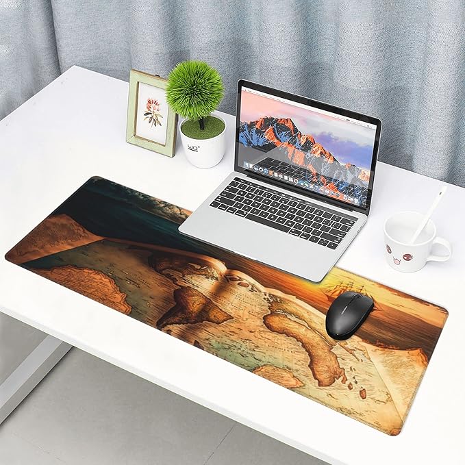 Antique World Map Extended Big Mouse Pad Large, XL Gaming Mouse Pad Desk Pad - Image 7