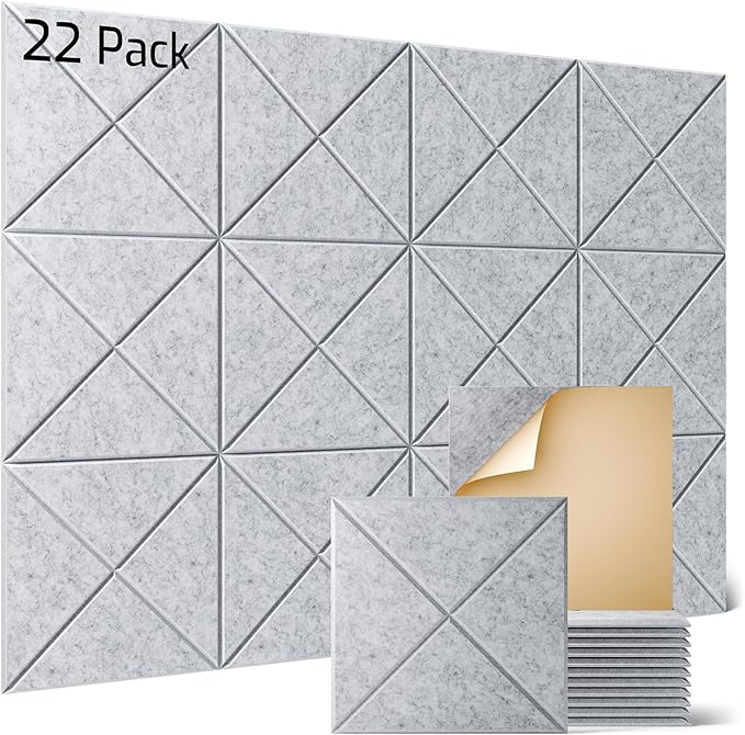Sonicism 22 Pack X-Lined Acoustic Panels by Sonicism