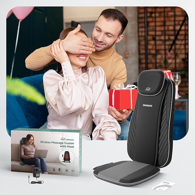 Snailax Christmas Gifts for Dad, Mom Shiatsu Back Massager - Image 7