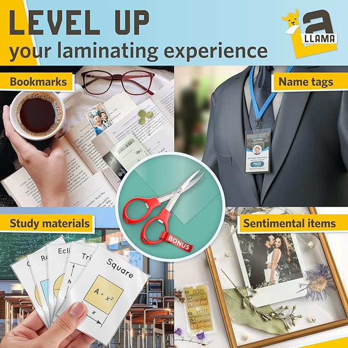 Thermal Laminating Pouches, 9 x 11.5 Inches, 5 Mil Thick, 20 Pack, Suited - Image 5