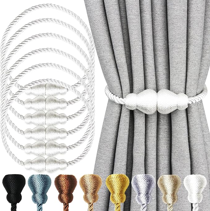 Nieffeiy Magnetic Curtain Tiebacks Outdoor Curtain Tie Backs Rope Decorative by CurtianTiebacks
