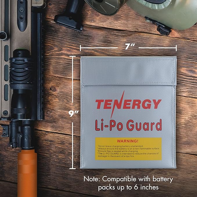 Tenergy 2 Pack Lipo Bags, Fire Retardant Lipo Battery Bag - Image 5
