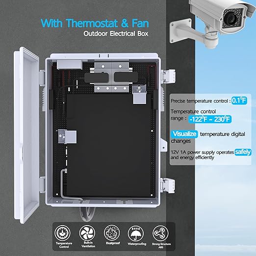 Akwscyby Outdoor Electrical Box, Waterproof Electrical Junction Box IP65 ABS - Image 8