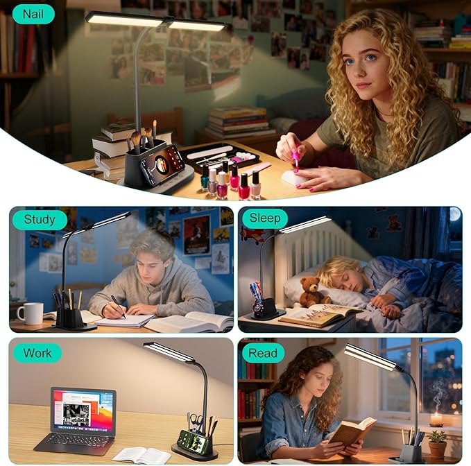 LED Desk Lamp, Eye-Caring Desk Light - Image 7