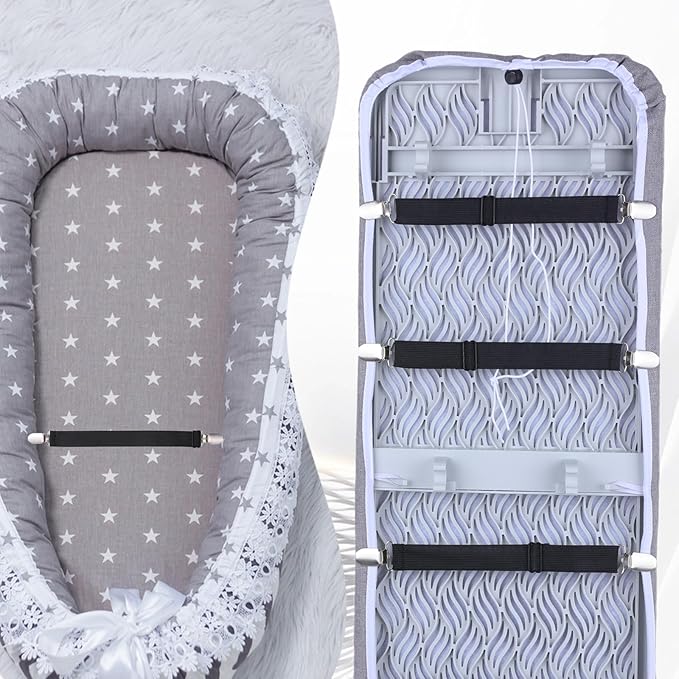 Xyembu 4Pcs Ironing Board Cover Clips Adjustable Ironing Board Pad Braces - Image 5