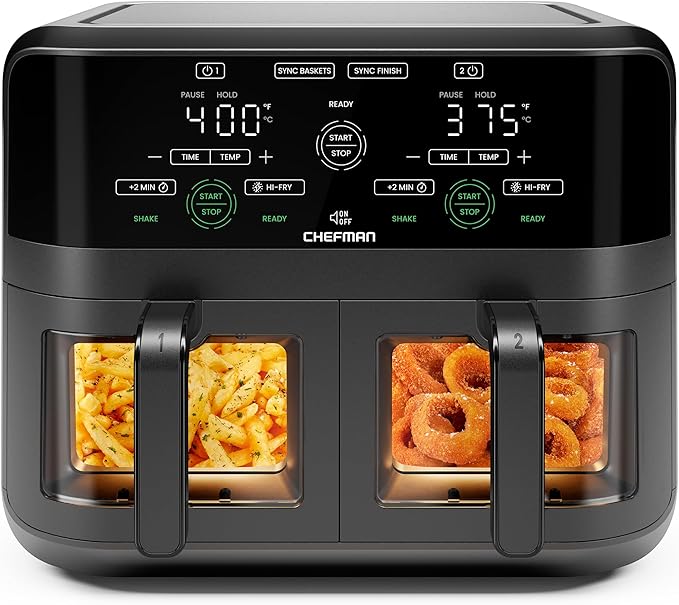 CHEFMAN 6 Quart Dual Basket Air Fryer Oven by Chefman