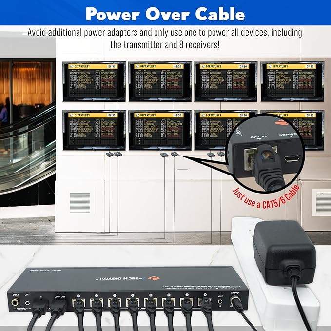 J-Tech Digital HDMI 2.0 4K Extender Splitter Over Single Cable CAT6 - Image 4