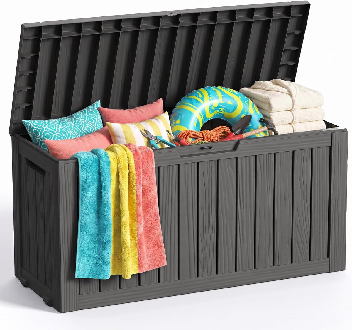 150 gallon large outdoor storage box with wheels, main product view