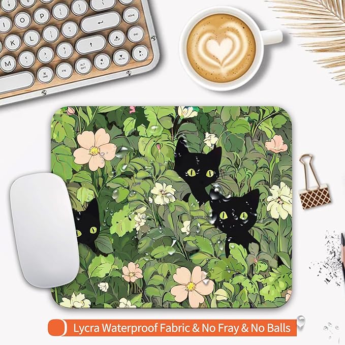 Armanza Square Mouse Pad Cute Cats, Personalized Premium-Textured Custom Mouse - Image 3