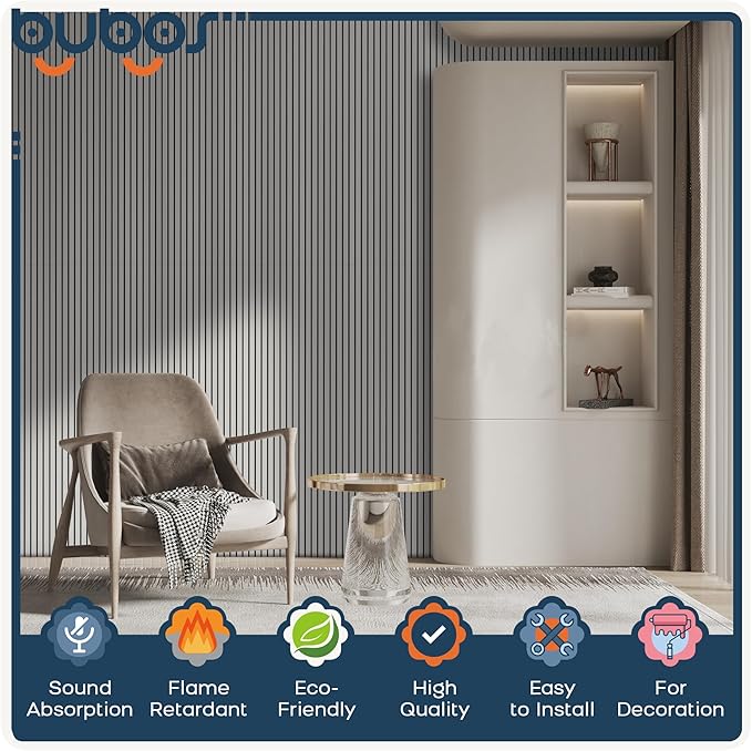 BUBOS 10 Pack Large Acoustic Panels, Decorative Self-Adhesive Acoustical Wall - Image 3