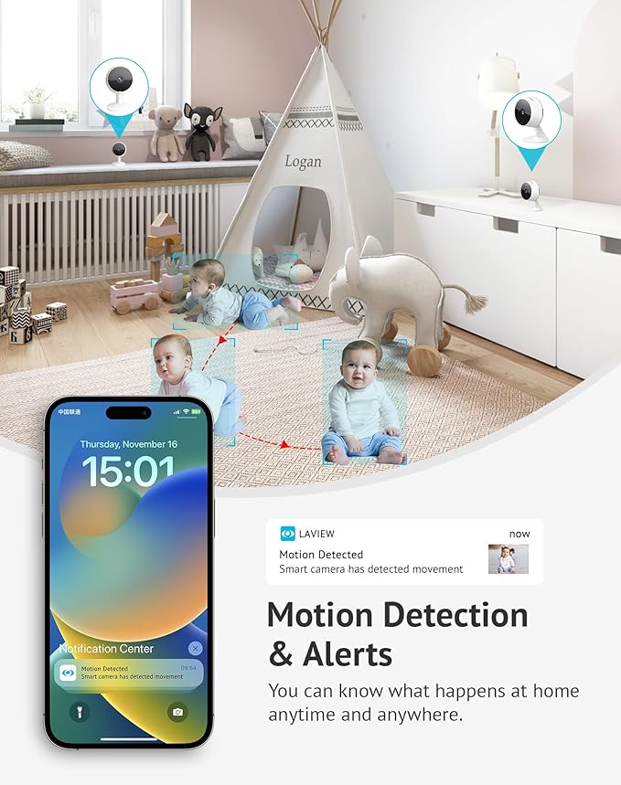 LaView 5MP 3K Cameras for Home Security Indoor, Home Security Camera for - Image 5
