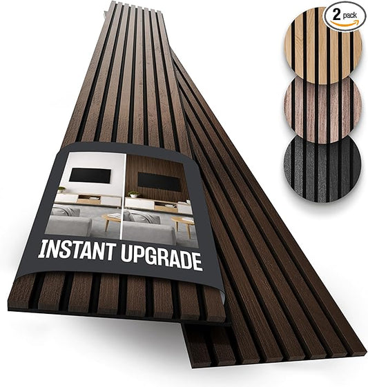 2-Pack Acoustic Wood Slat Panels by COREMINDED