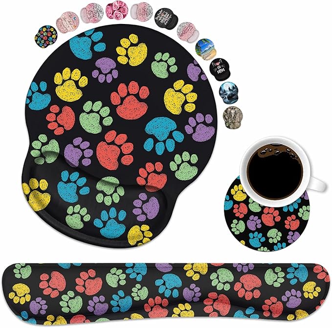 Keyboard Wrist Rest and Mouse Pad Wrist Support Set by Unknown