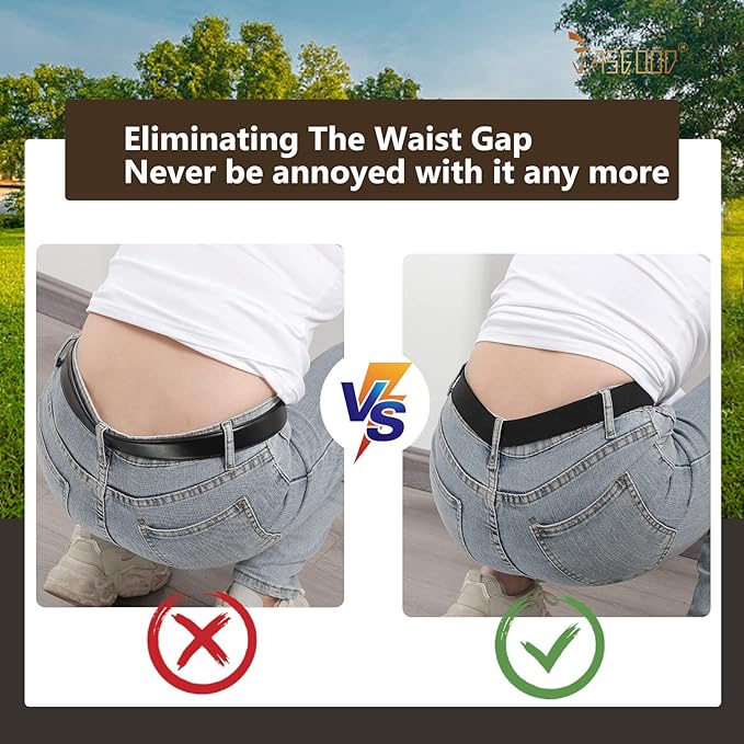 JASGOOD Women No Show Stretch Belt Elastic Web Strap Belt - Image 3