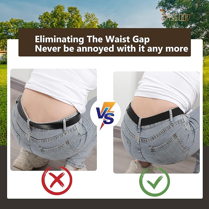 JASGOOD Women No Show Stretch Belt Elastic Web Strap Belt - Image 3