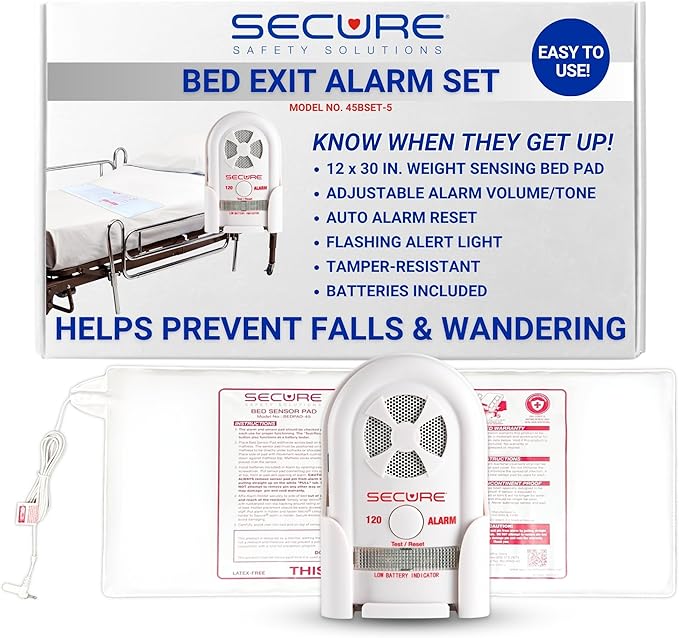 Secure Bed Exit Alarm for Elderly Adults Fall Prevention by SecureSafetySolutions