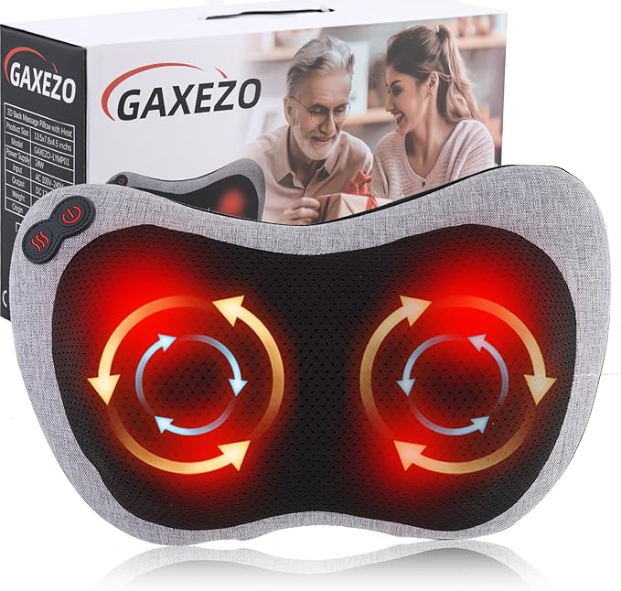 Massage Pillow, Neck and Back Massager by GAXEZO