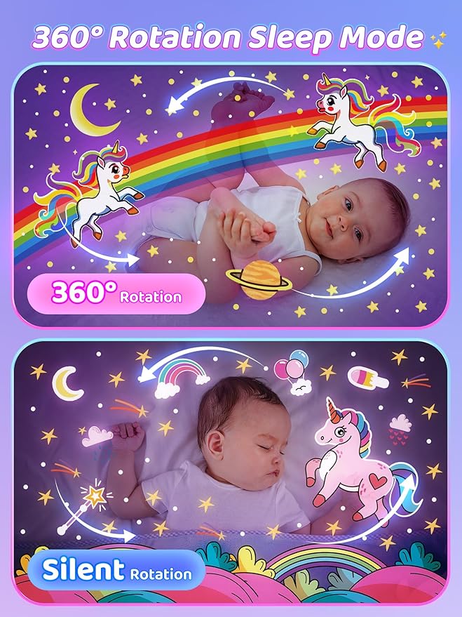 Carousel Night Light for Kids, 15 Music+15 Films+315 Colors Star Projector for - Image 7