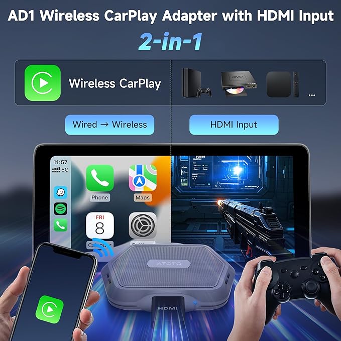 ATOTOMOVE Wireless Carplay Box Adapter - Image 2