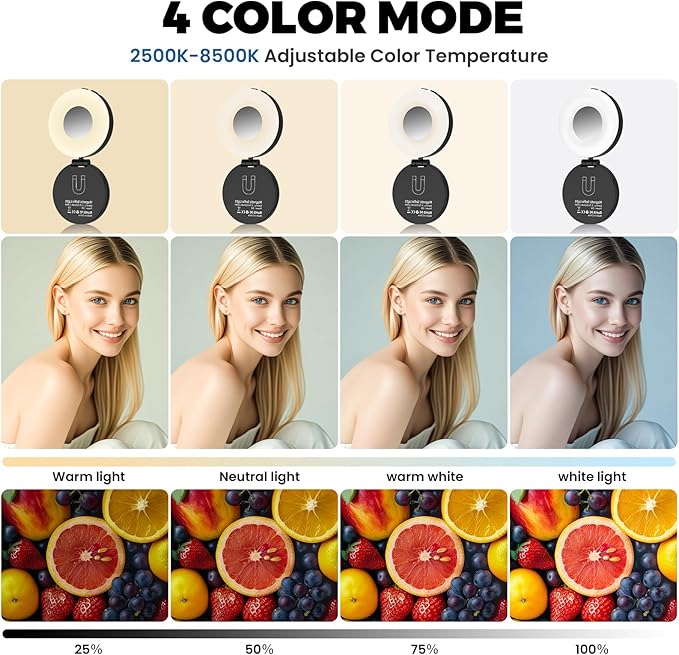 Selfie Light, Selfie Light for iPhone, Portable Phone Ring Light for Video - Image 4