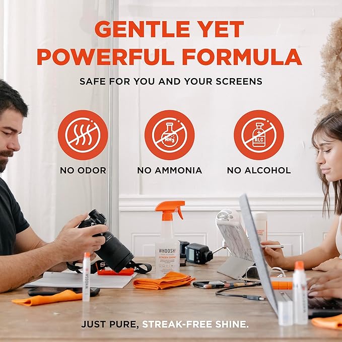 WHOOSH! Pro 16.9 fl oz Refillable TV Screen Cleaner & Microfiber Cloth - Image 6