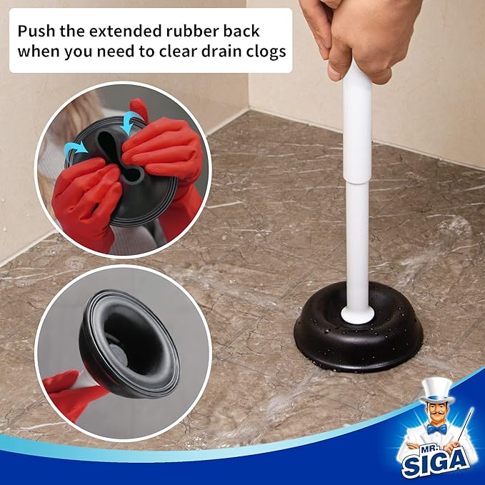 MR.SIGA Toilet Plunger with Holder, Heavy Duty Toilet Plunger and Holder Combo - Image 5