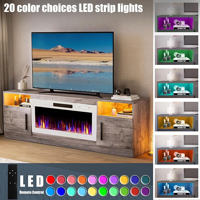 VITESSE TV Stand Fireplace - Image 4