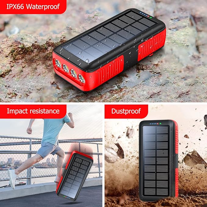 boogostore Solar Charger Power Bank 63200mAh, Portable Charger - Image 7