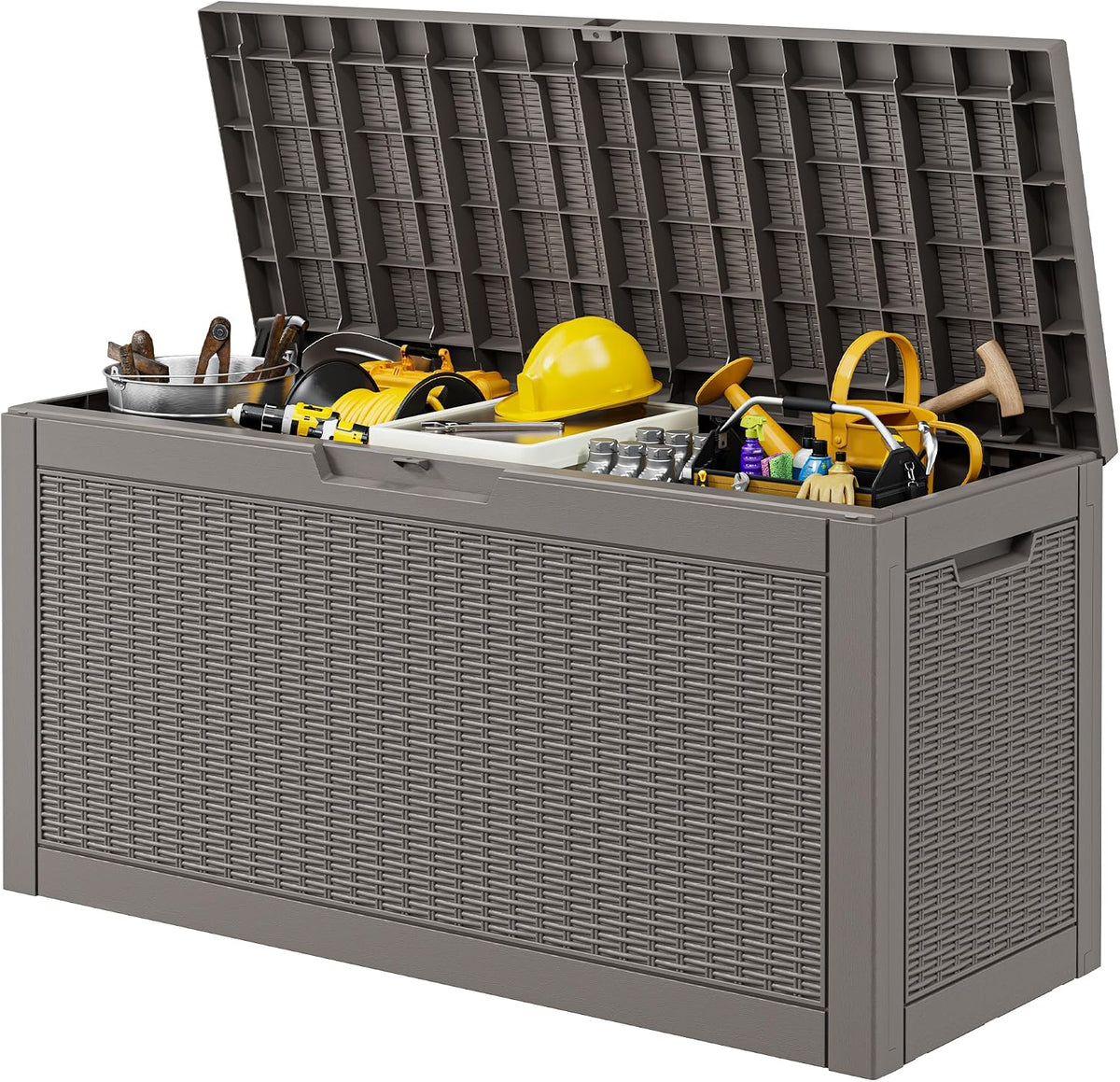outdoor storage box waterproof, 80 gallon deck box, main product view