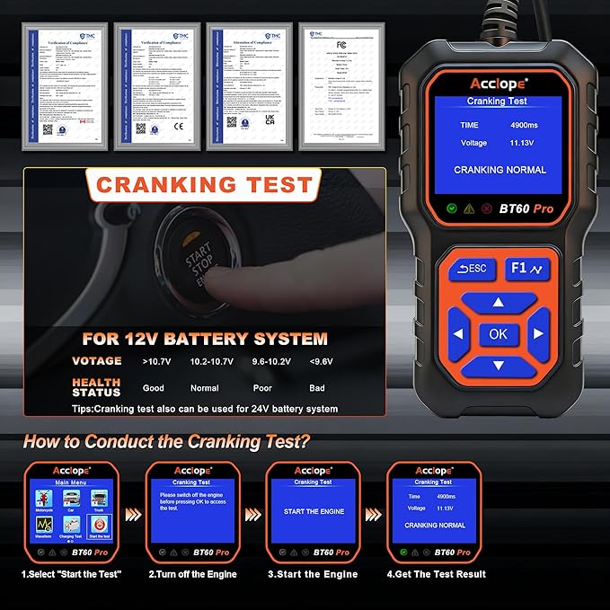 BT60 Pro Acclope Car Battery Tester - Image 11