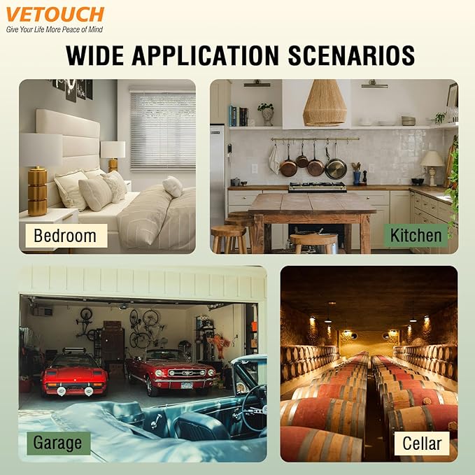 VETOUCH Plug-in Combination air Detector, 4 in 1 Combination Natural Gas and - Image 8