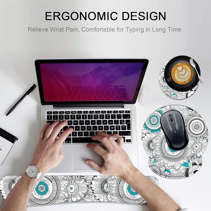 Keyboard Wrist Rest and Mouse Pad Wrist Support Set - Image 6
