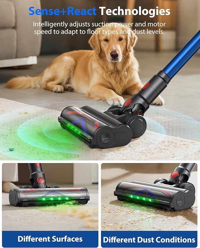 XenonLab Cordless Vacuum Cleaner, 75Mins/55KPa/650W Self-Standing Stick Vacuum - Image 6