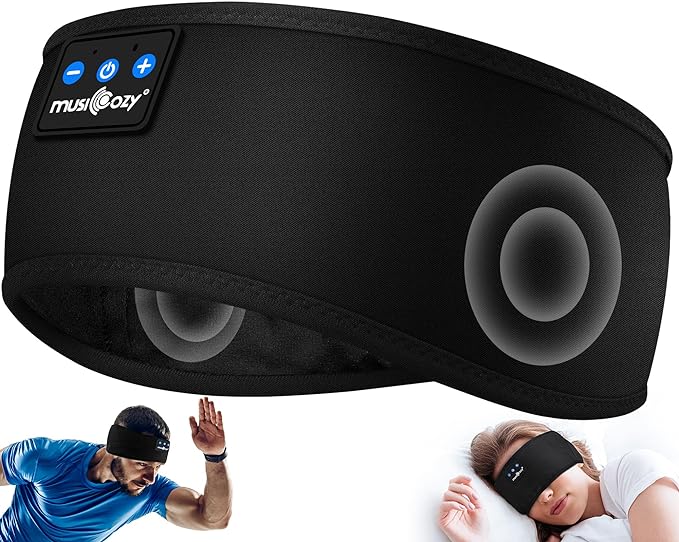 MUSICOZY Sleep Headphones Bluetooth 5.4 Headband, Sports Wireless Earphones by MUSICOZY